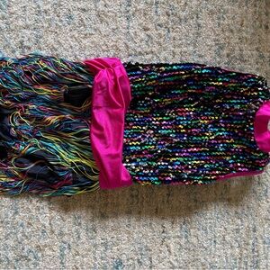 Weissman Kids Dance Costume with Multicolor Sequins and Pink Accents